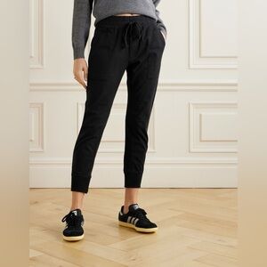 James Perse Jersey Trimmed‎ Black Cotton Joggers Track Pants Large Size 3